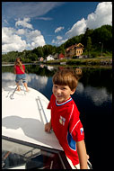 Enjoying The Telemakskanalen, The Telemark Canal (Telemarkskanalen), Norway