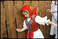 Dancer In Traditional Wallachian Costume, Spring celebrations in Wallachia, Czech republic