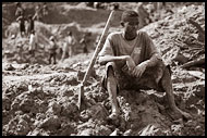 Worker Taking A Rest, Diamond Mines, Sierra Leone