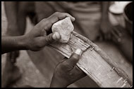 Repairing Seruca, Diamond Mines, Sierra Leone