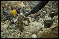 Transporting Soil From The Bottom Of Diamond Mines, Diamond Mines In Color, Sierra Leone