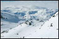 Overview From Kyrkjebønosi, Hemsedal In Winter, Norway