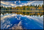Skomakertjern Lake, Autumn in Nordmarka, Norway