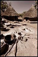Typical Bedick Houses, Bedick Tribe, Senegal