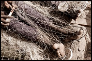 Repairing The Net, Casamance, Senegal