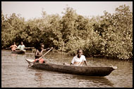 Boys On Pirogue, Casamance, Senegal