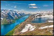 Gjende Lake And Bjørnboltjønne, Jotunheimen, Norway