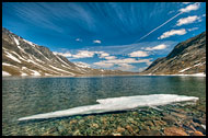 Ice On Bessvatnet, Jotunheimen, Norway