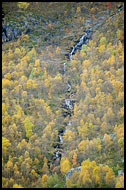 Waterfall In Grøndalen, Autumn In Hemsedal, Norway