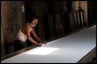 Old Man In Clothes Factory, Jaipur fabric factory, India