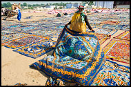 Drying Clothes, Jaipur fabric factory, India