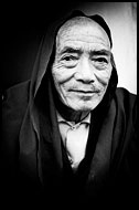 Buddhist Monk, Black And White Snaps, India