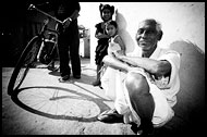 Life On Slum Street, Black And White Snaps, India