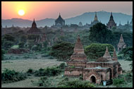 Sunset And Temples In Bagan, Best Of, Myanmar (Burma)