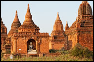 Sitting Buddha During Sunset, Bagan, Myanmar (Burma)