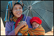 Tribal Woman With Baby, Kalaw Trekking, Myanmar (Burma)