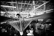 Making Parasol, Black And White, Myanmar (Burma)