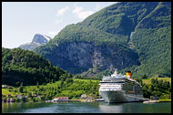 Costa Luminosa In Flåm, Nærøyfjord World Heritage Area, Norway