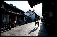 Dali Street During Sunset, Dali And Erhai Lake, China