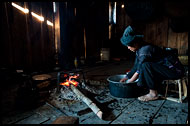 Cooking On Fireplace, Xishuangbanna, China
