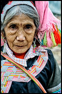 Yi Elderly Woman, Tribal Local Market, China