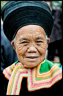 Miao Elderly Woman, Tribal Local Market, China