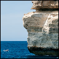 Boat And Cliffs, Gozo, Malta