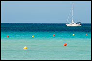 Sail Boat And Buoys, Sicily, Italy