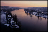 Sunset Over Vltava River, Prague, Czech republic